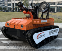 防爆消防滅火排煙偵察機器人（中型，第11代，語音控制+跟隨功能+5G控制+水炮跟蹤火焰+野外導(dǎo)航)